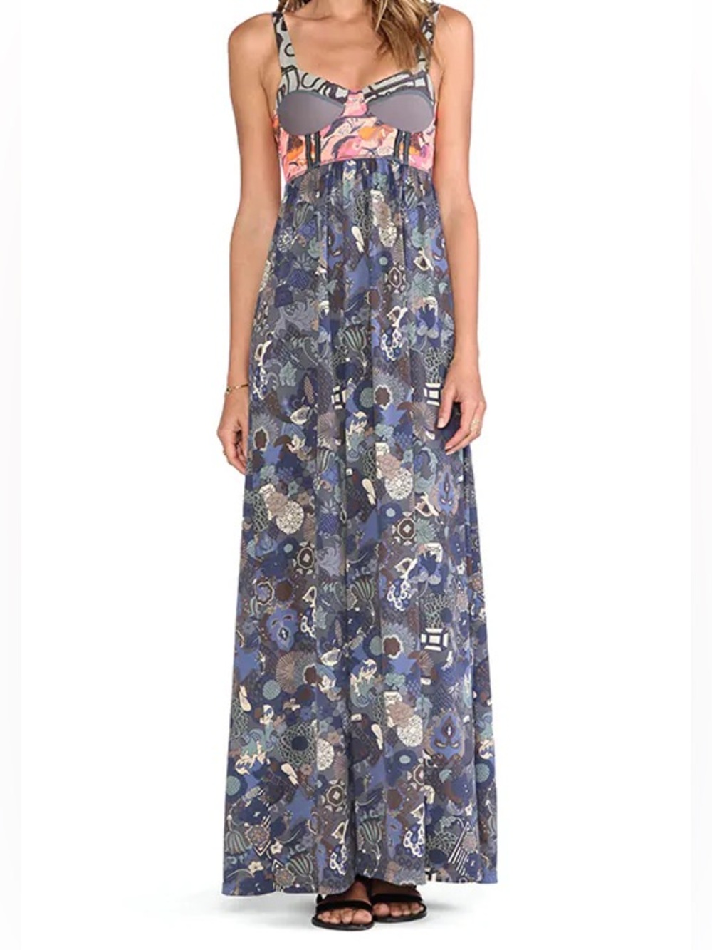 Maaji Contrast Maxi Dress in Fancy Gallop
